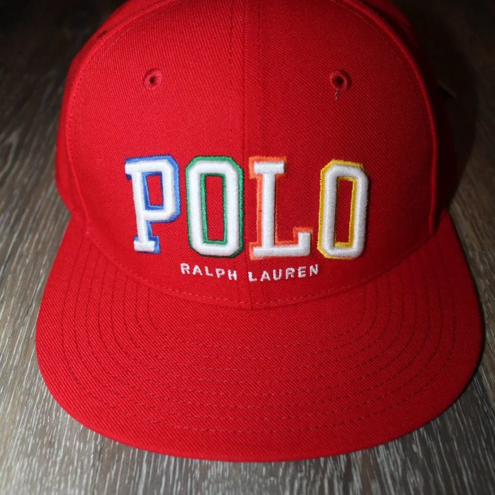 NWT POLO RALPH LAUREN UNISEX LOGO‎ EMBROIDERED BASEBALL CAP RED